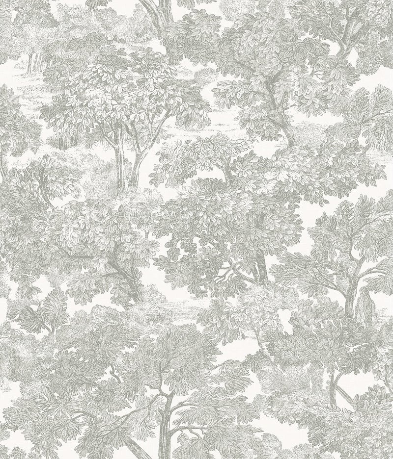 Chesapeake Grey Spinney Toile Wallpaper, 3115-12541 - Image 1